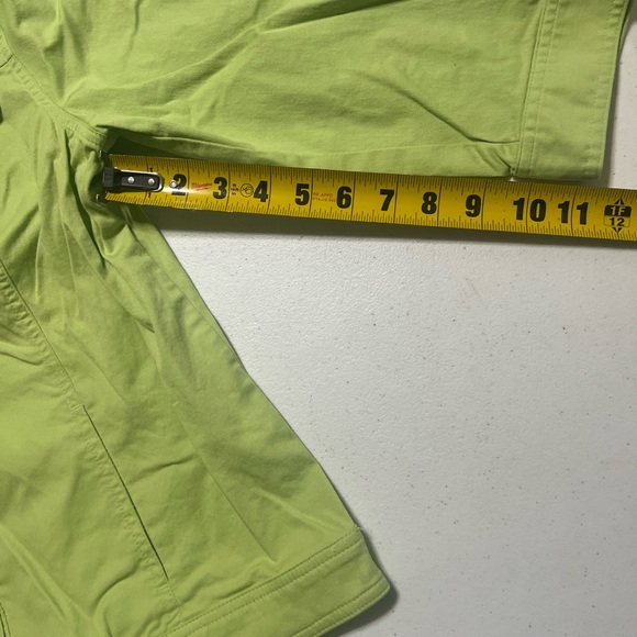 Christopher & Banks Women’s Large Lime Green Jacket/Shirt 3/4 Sleeve - Picture 7 of 7